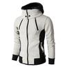 Men's Fashion Autumn Winter Coat Double Zipper Hoodie Casual Hooded Jacket