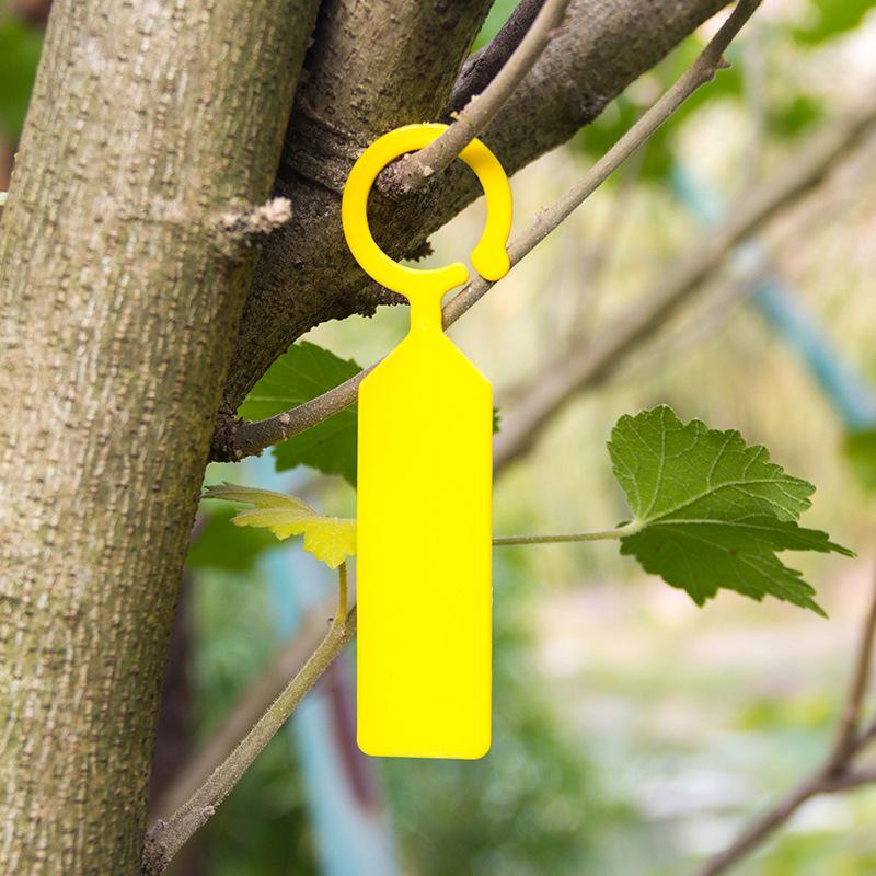 Plastic Hanging Plant Tags Nursery Garden Labels 50 Pcs Pot Marker Ring Buckle