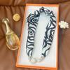 Silk scarf women's spring, autumn and summer new fashion neck protection decoration long necklace type magnetic buckle scarf small scarf