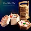 Chinese Dumplings Bamboo Steamer Cooker with Lid Dimsum Steamer Fish Rice Food Vegetable Basket Kitchen Cooking Tools Basket Pot