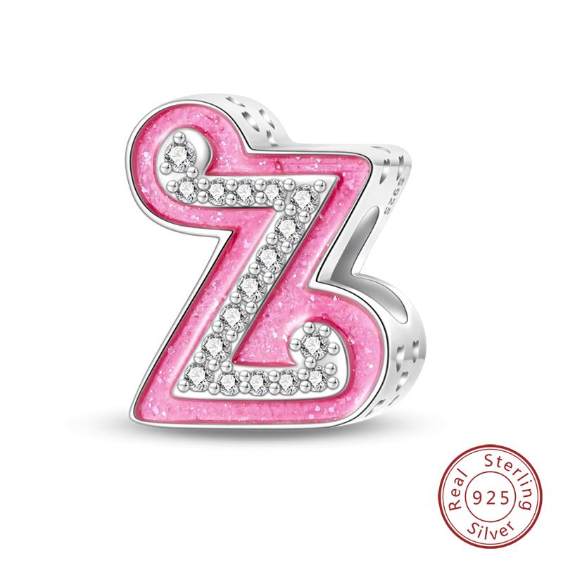 Passen Qikaola Armbänder Charms Sterlingsilber Kupfer 26 Alphabet Buchstaben Charms Perlen Für Frauen Feiner DIY Geburtstags Schmuck Geschenke