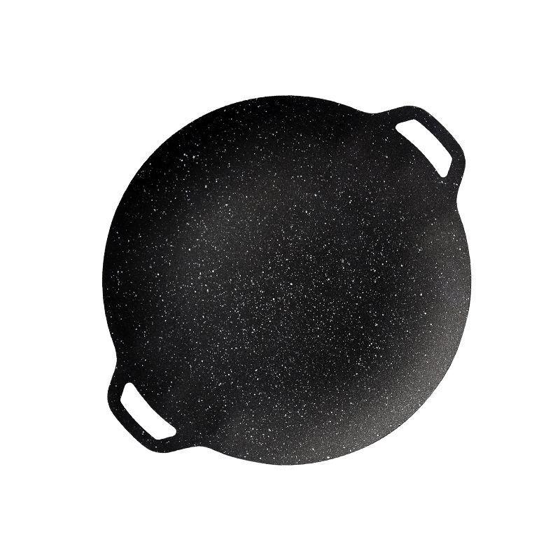 Zhishi Portable Round BBQ Grill Pan Set (3-Pack, 28cm)