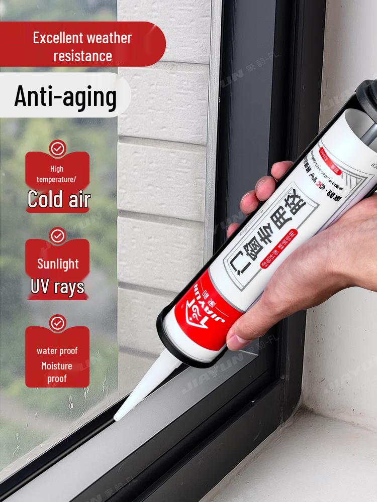 Silicon Negru Impermeabil Etanșant pentru Ferestre și Uși pentru Chituire Margine Goluri, Adeziv Sticlă Anti-Mucegai