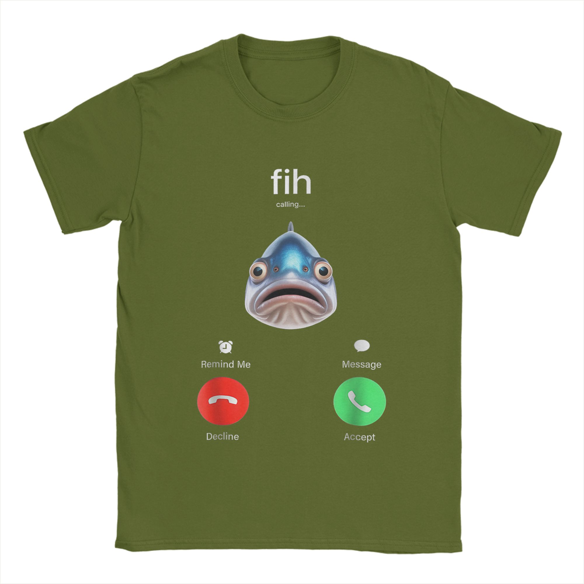 

Men s T-Shirts Fih Calling Remind Me Message Funny 100% Cotton Tees Short Sleeve T Shirts Crewneck Clothes Birthday Gift 4XL