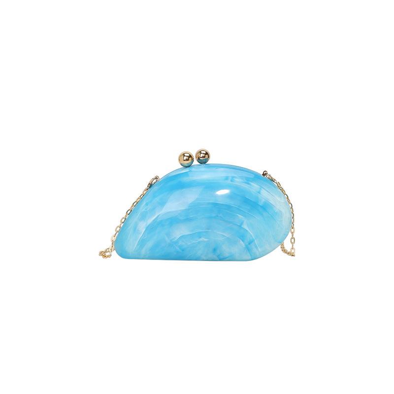 2025 Fashion Acrylic Shell Shaped Bag Luxury Sparkly Evening Purses for Women Clutch Handbag for Cocktail Party Dress Bag Purses