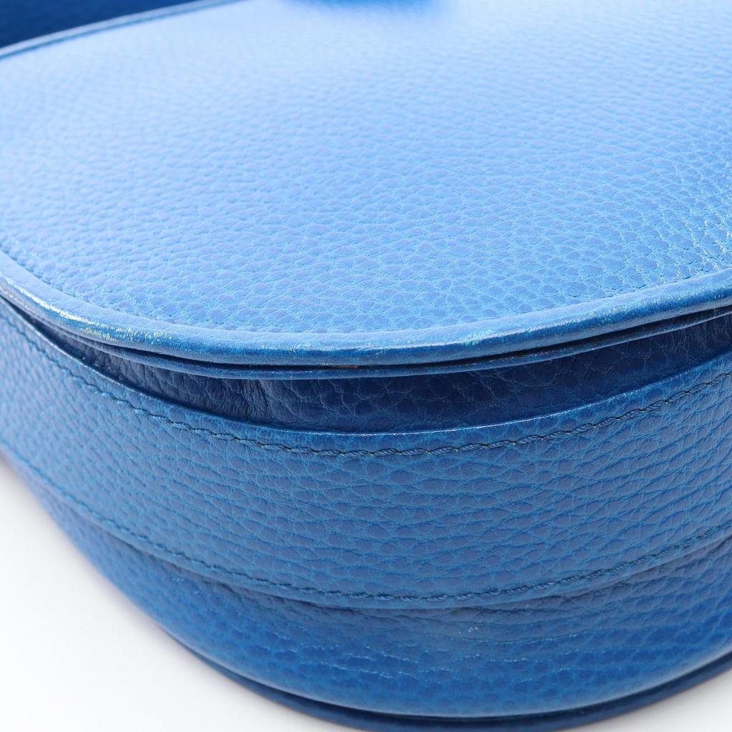 Used CARTIER Must Line Shoulder Bag leather Blue Used Women