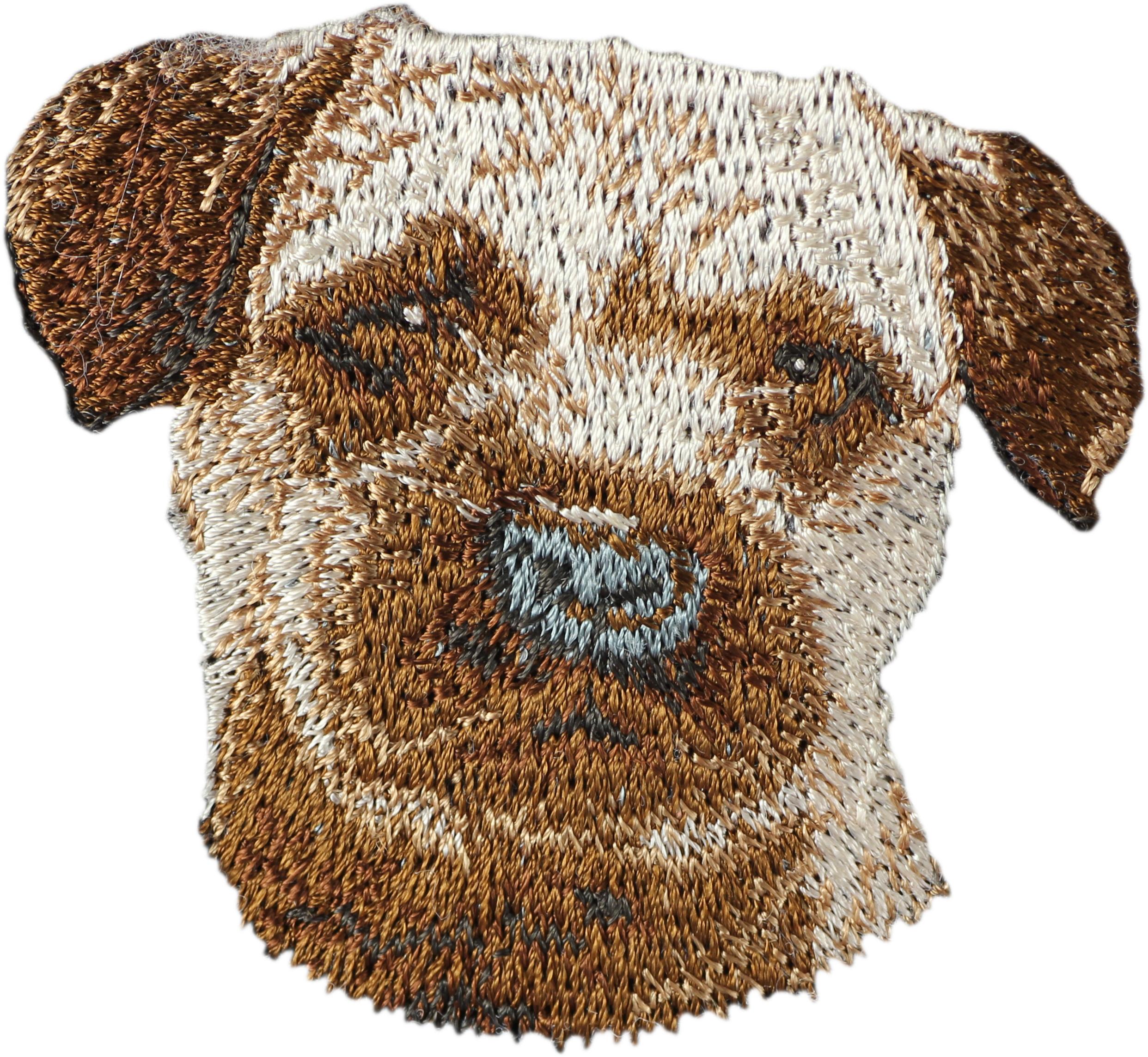 Art-Dog Multicolored Border Terrier - Dog-Shaped Patch, Embroidered Patch, Unique Decoration For Backpack
