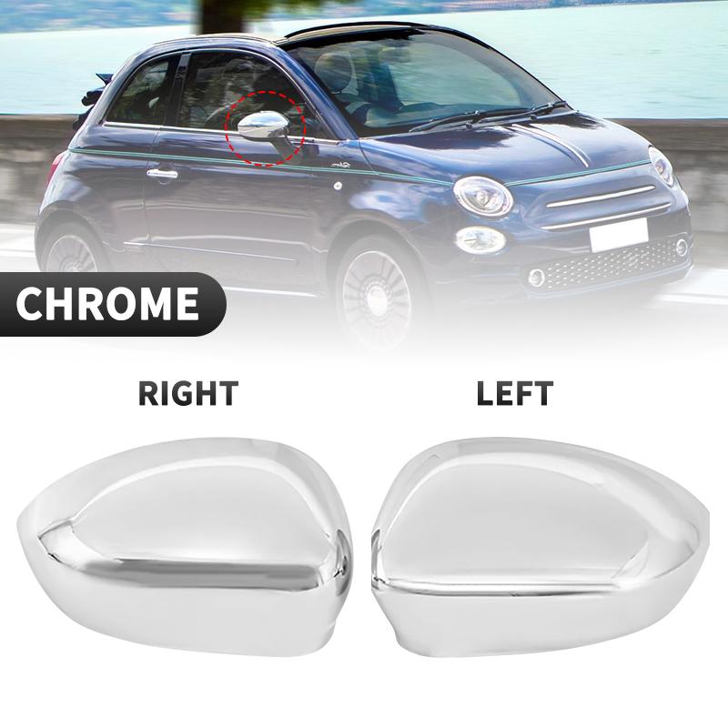 Door Side Rearview Wing Mirror Cover For Fiat 500 500C GRANDE PUNTO 595 ABARTH 695 2007- Mirror Cap Trim 735452185 735452186