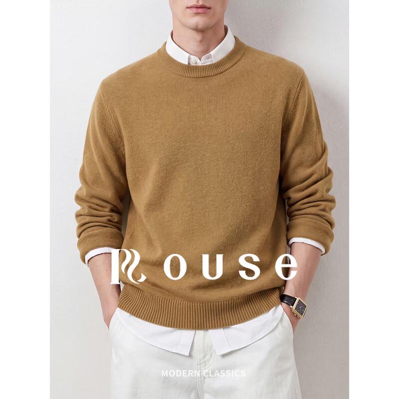 Men's Premium Wool-Cashmere Blend Crew Neck Pullover