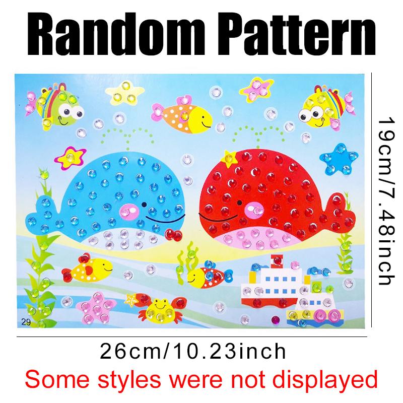 5-20Sheets/Pack Handmade DIY Diamond Stickers Assorted Color Patterns Suitable for Artclass Graffiti Activities Rewards Gift ZYF