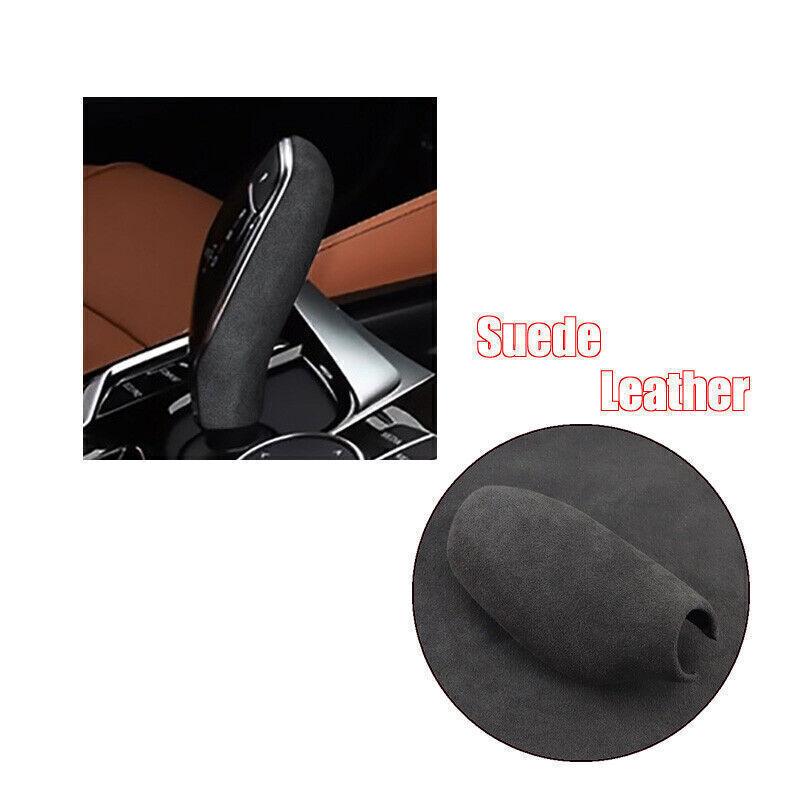 Suede Leather Car Gear Shift Knob Cover Trim For BMW 5 6 7 X3 X4 G11 G12 G01 G30