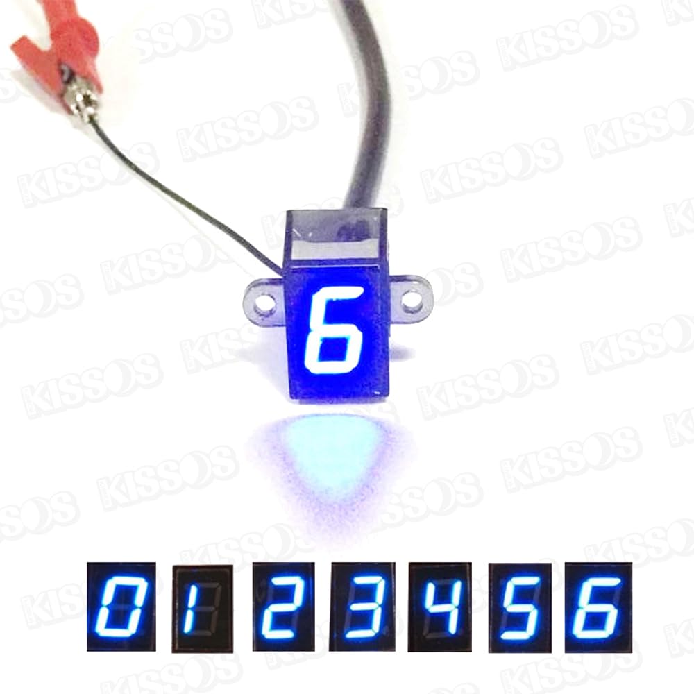 Motorcycle Gear Indicator 6 Speed LED Display Shift Lever Sensor Gear Position Universal