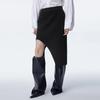 Merino Wool Knit High-Waist Irregular A-Line Midi Skirt