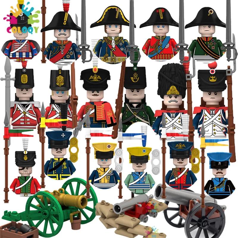 Napoleonic Wars Military Soldiers Building Blocks Imperial Navy Figures French British Fusilier Rifles Weapons WW2 Toys For Kids