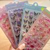 Solid 3D Cartoon Embossed Stickers for Girls - Cute DIY Rewards and Decorative Crystal Stickers
