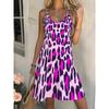 Women's Casual Bohemian Style, Summer Deep V-Neck Spaghetti Strap Midi Dress