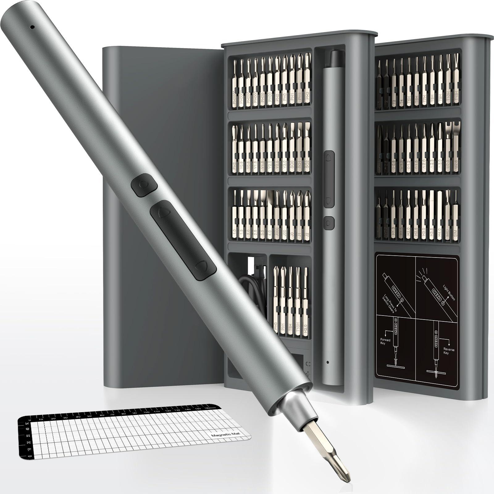 

Набор прецизионных электрических отверток 75 в 1 с 71 магнитной битой Phillips Torx, 3 светодиодными лампами, многофункциональный инструмент для ремонта