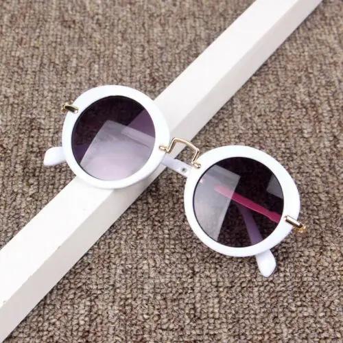 Oculos Children's Classic Retro Round Shape Frames Sunglasses New Fashion Sunshade Sunglasses UV 400 Protection Metal Mirror Legs Spectacles