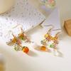 Cute Halloween Resin Pumpkin Ghost Star Dangle Earrings for Women Spooky Asymmetrical Charm Earrings Party Cosplay Jewelry Gift