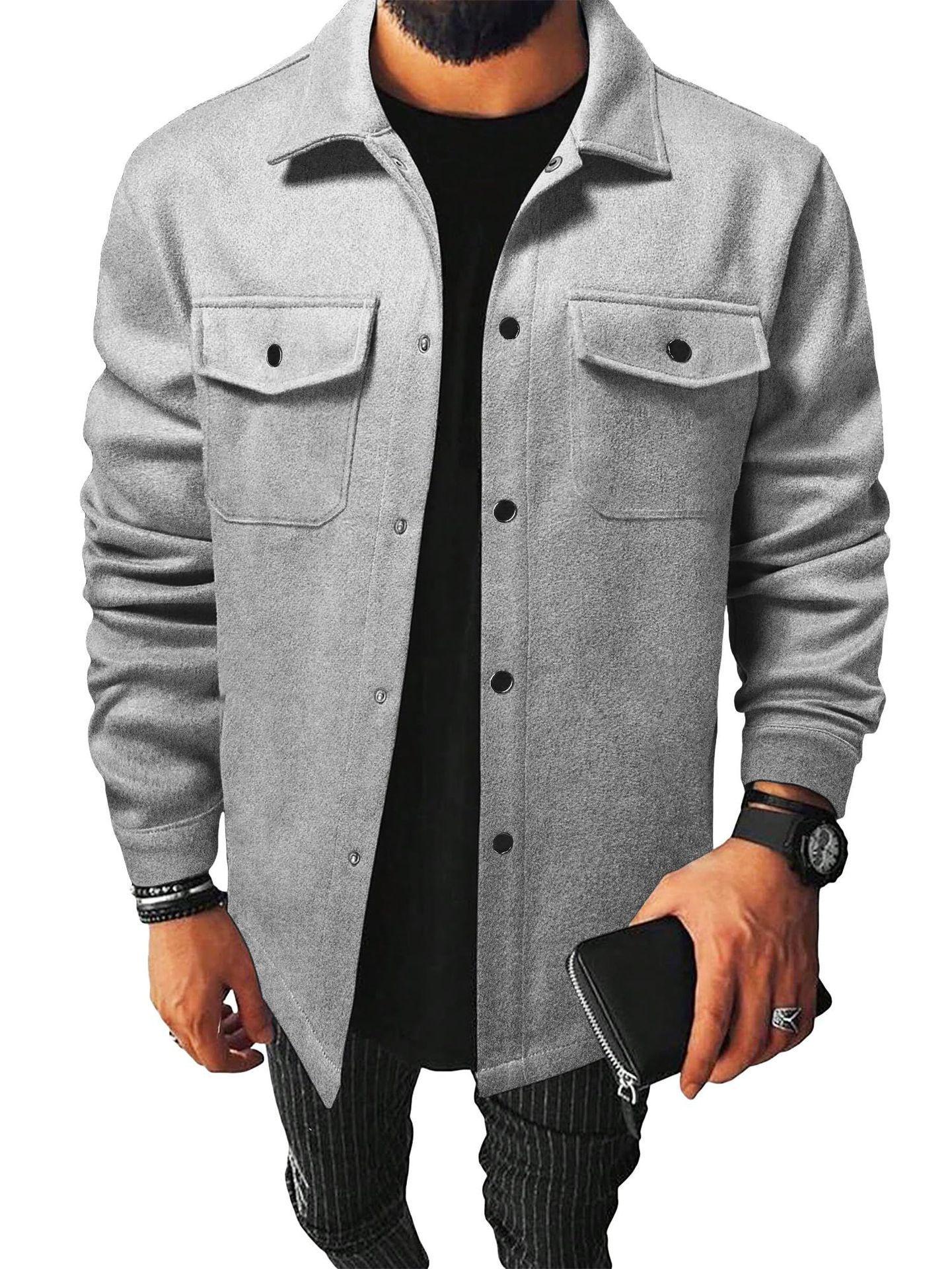 

2024 European and American Men s Casual Summer Shirt - Youth Style, In Stock S світло-сірий колір