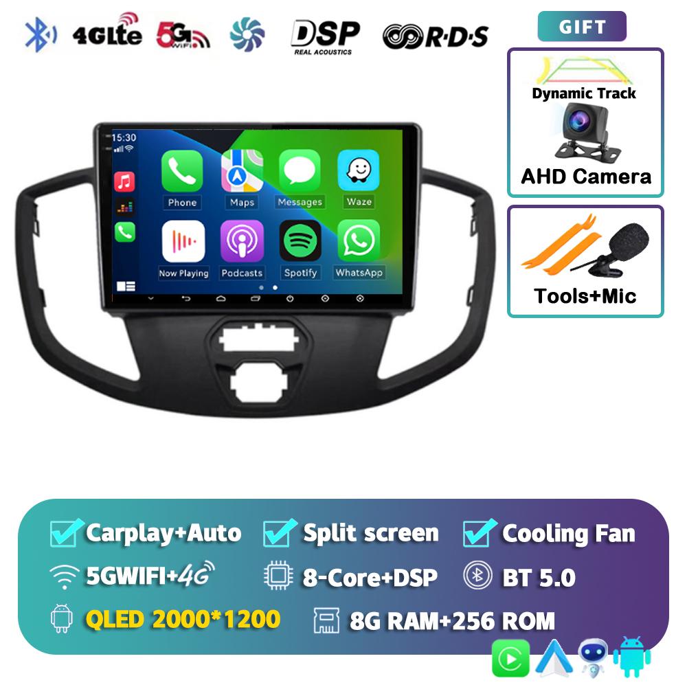 Android 14 Carplay Auto For Ford Transit 2013 - 2018 Car Radio 4G+WIFI Player Multimedia Stereo Navigation Video Head Unit GPS