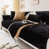 Thicken Imitation Rabbit Fur Plush Sofa Slipcover Simple Fashionable Solid Color Light Luxury Home Decor Anti-Skid Sofa Cover