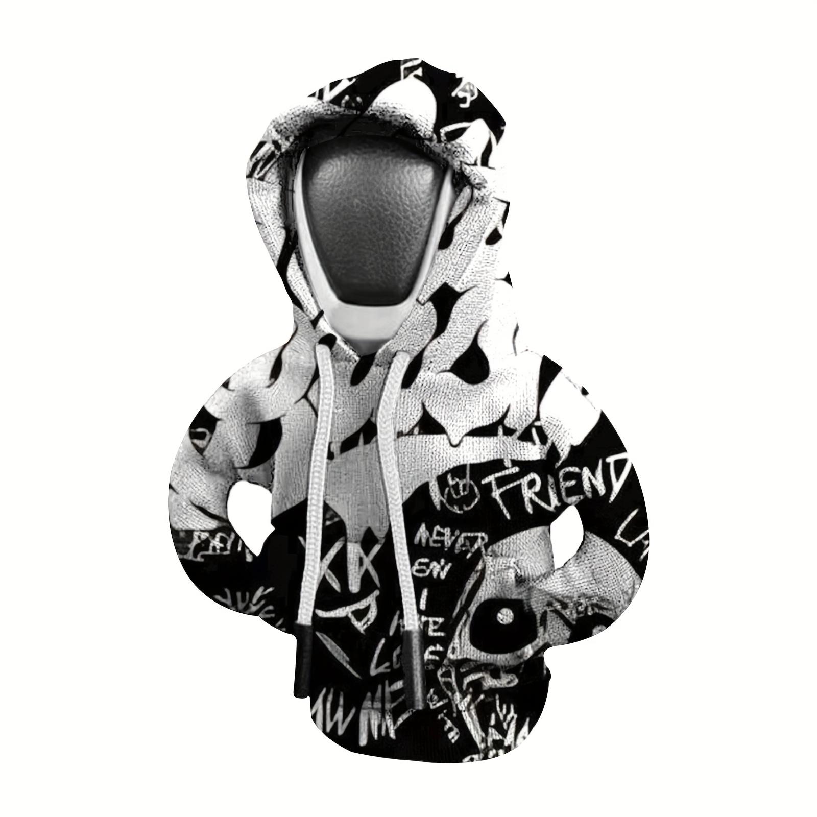 Sweat à capuche pour levier de vitesse, Sweat à capuche pour pommeau de levier de vitesse, Housse de levier de vitesse, Accessoires amusants style graffiti, Décorations et Intérieurs