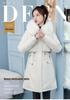 Women's Mid-Length Velvet-Enhanced Parka, Plus-Size Winter Cotton Coat, Trendy Padded Jacket.