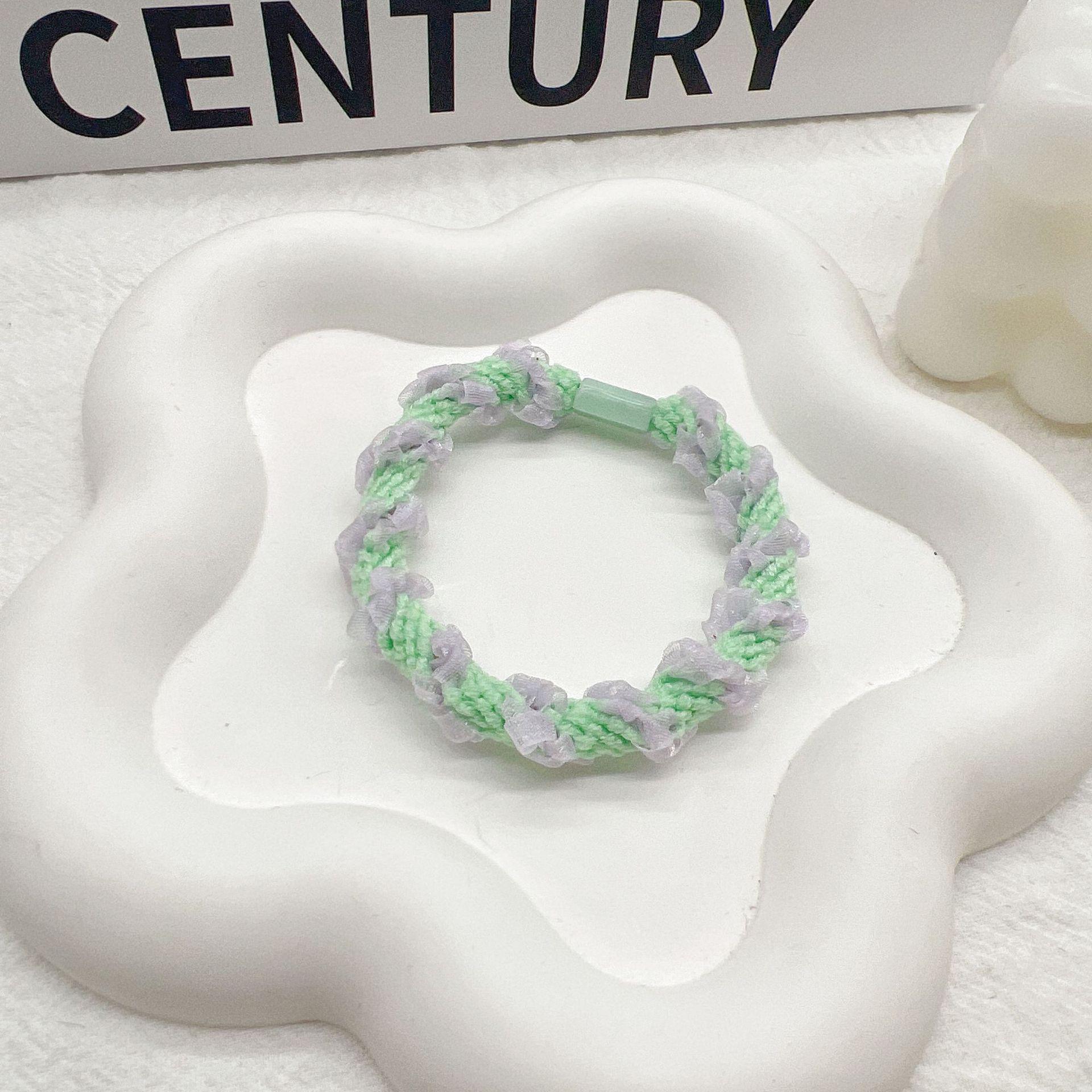 

Женская летняя кружевная сетчатая эластичная повязка на голову - нежный, прочный аксессуар для волос зелёный