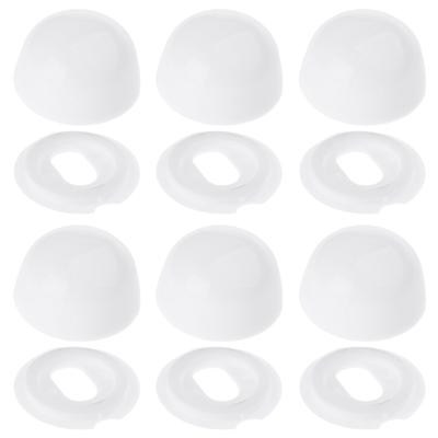 6 Pièces Cache-Vis pour Salle de Bain Bouchons Décoratifs en Plastique Résistants à la Rouille Conception à Encliquetage Dissimule pour Toilettes, Lavabo et Meubles