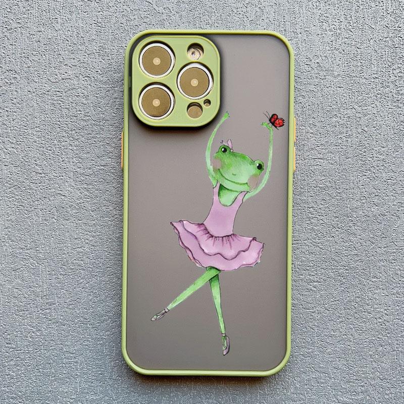 Dancing Big Mouth Frog Fun Phone Case For iPhone 13 12 11 Pro Max Mini 15 14 16 Pro Max X XR XS 7 8 Plus Cartoon Cute Phone Case
