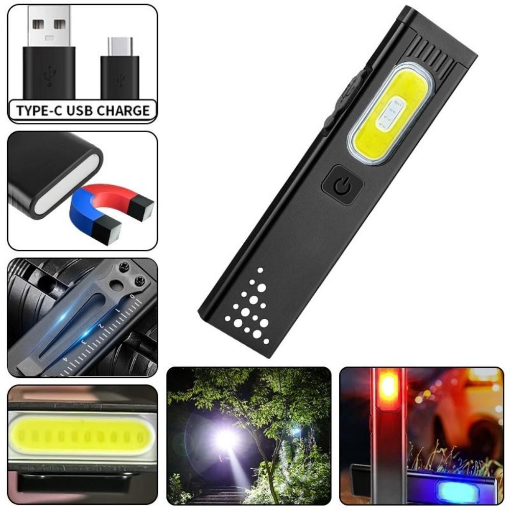 Portable Mini Flashlight Multi-Mode Hat Clip Lamp Multi Function Torch Light Outdoor Work