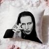 Federa Cuscino Singer M-Marilyn M-Manson Comfort Premium Design Reversibile Due in Uno per Qualsiasi Stanza e Interno Auto