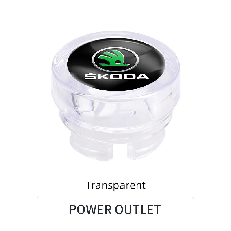 2025 New Car Cigarette Lighter Dust Cover Dustproof Decoration Cap For New Skoda Octavia Kodiaq Fabia Superb Karoq Yeti Rapid Mk