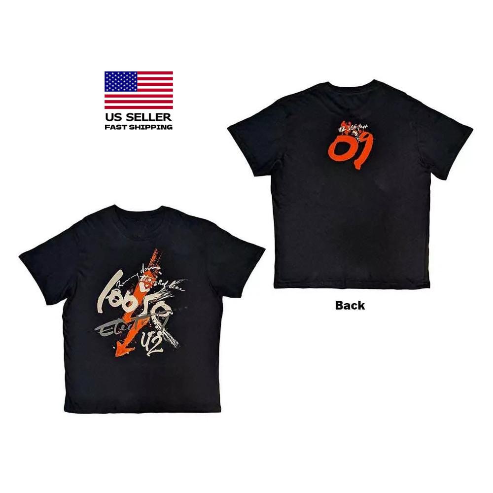 

New U2 Band 360 Degree Tour 2009 Loose Electricity Full Size S-5XL Unisex T-Shirt XXXL