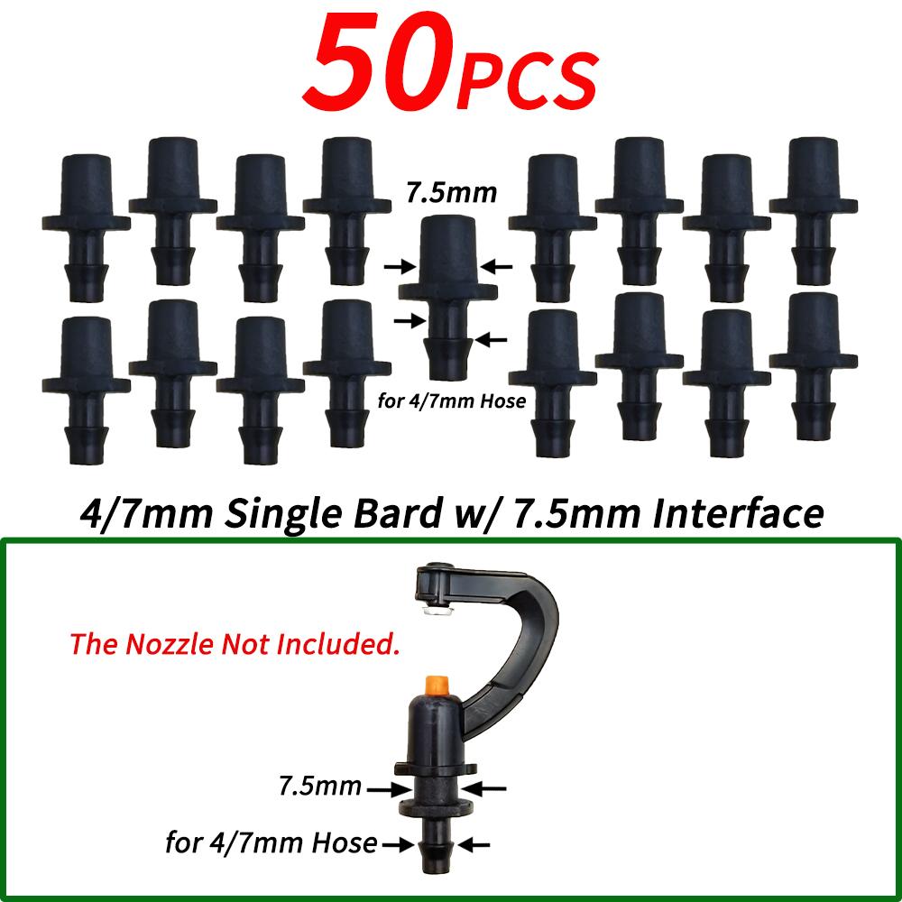 50-200PCS Durable 1/4'' C-type Hook Fixed Stem Support Holder Stakes for 4/7mm Hose Flowerpot Drip Irrigation Fitting Greenhouse
