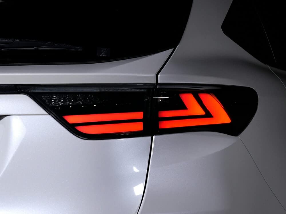 Valenti Jewel LED Tail Lamps ULTRA for Toyota Harrier 60 Light Series, Smoke/Black Chrome, TT60HAU-SB-2
