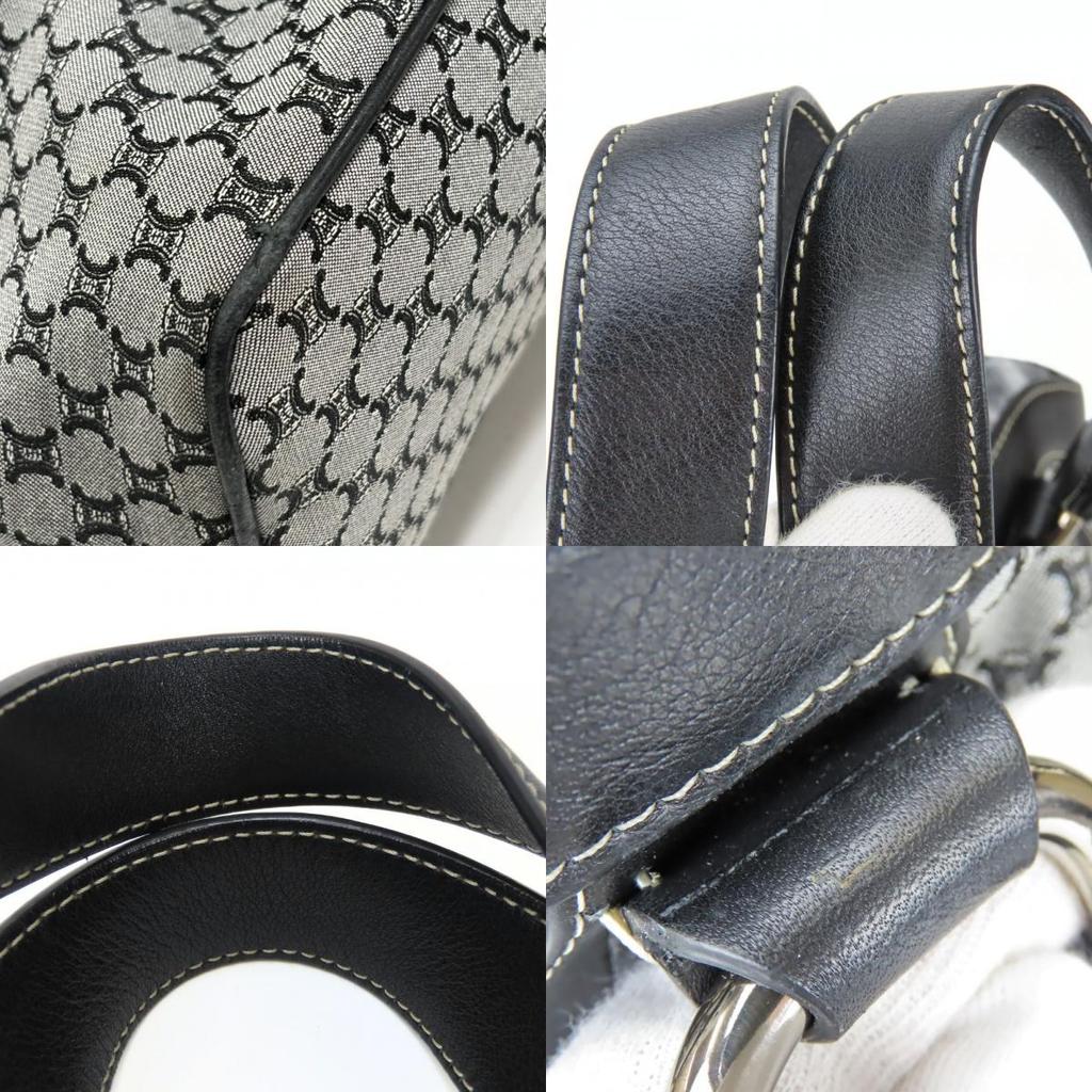 Used CELINE Tote Bag Macadam canvas/leather gray black casual