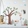 Big Tree Rabbit Balloon Cartoon Wallpaper Living Room Childrens Room Cute Decorative Wall Stickers Self-adhesive Wall Stickers