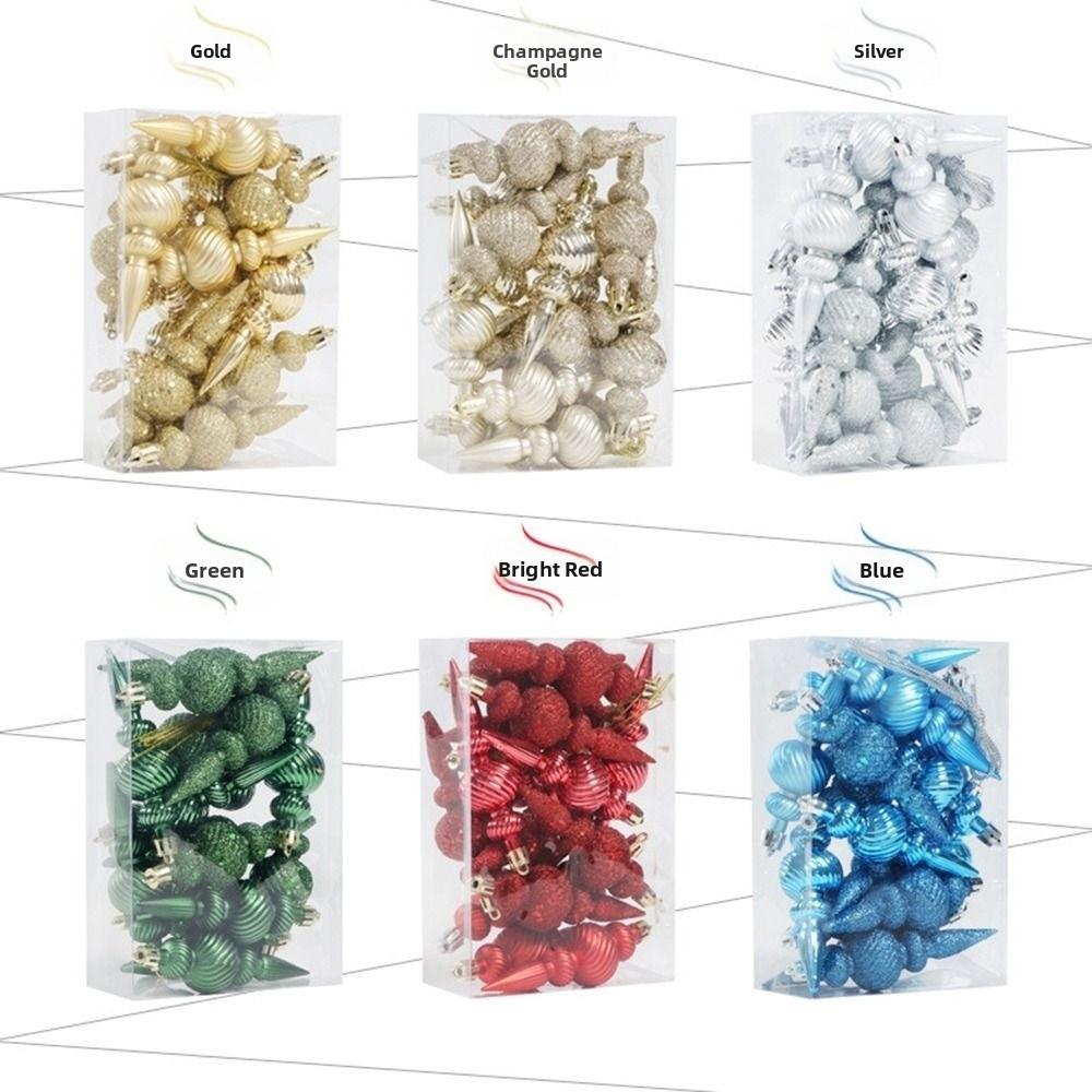 16Pcs 16Pcs/Box Christmas Hanging Balls with Hanging Rope Xmas Tree Party Decorations  Holiday