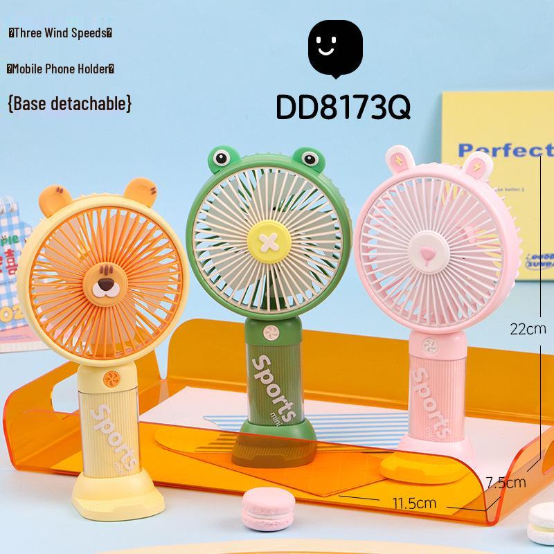 Ventilador portátil USB de dibujos animados - Mini ventilador eléctrico de escritorio para uso en exteriores