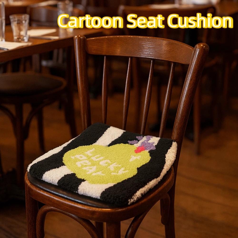 Cartoon Pattern Chair Pad Thickened Sofa Cushion Plush Cushion Office Mat  Car Seat