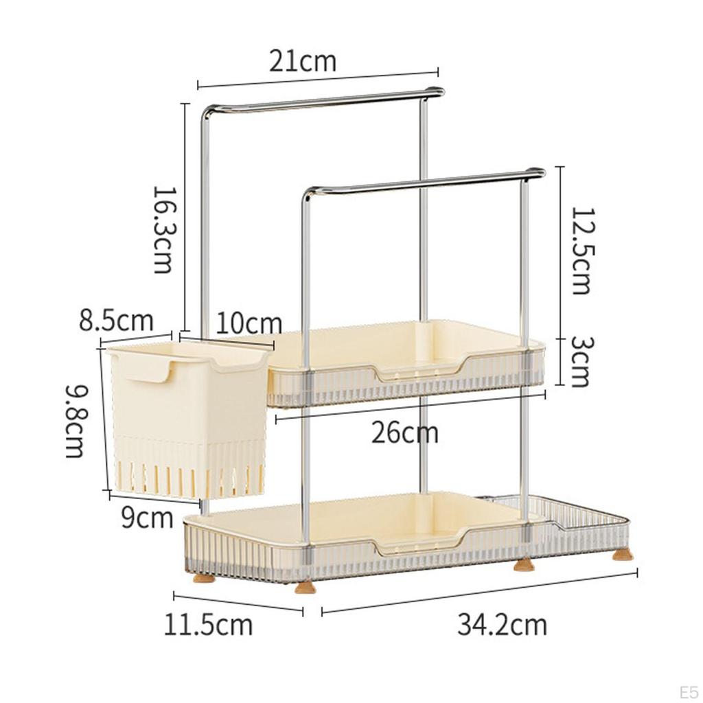 Abtropfbecken Abtropfgestell Hohe Tragfähigkeit Wand- oder Arbeitsplattenmontage Mehrzweck Scheuerschwämme