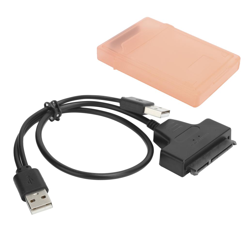 Hard Disk Adapter Cable SATA HDD SSD Dual Interface Conversion Cord with 2.5in Protect BoxRed