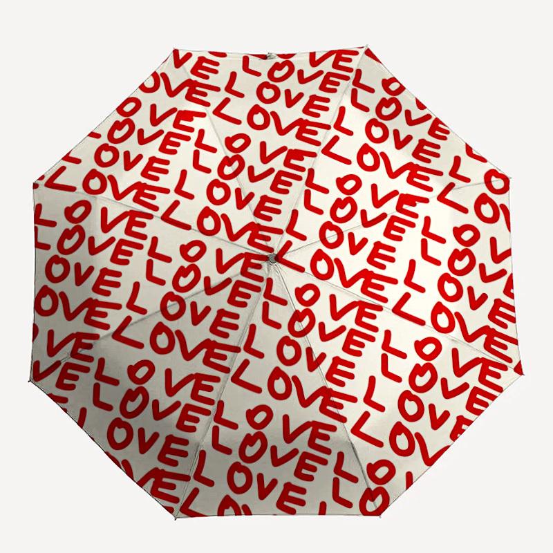 1pc Love Heart Automatic Open/Close Umbrella Compact Folding Umbrella, All-Season Portable Umbrella for Women/Men214