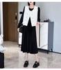 Women's Elegant Mid-Length Black Dress - 2025 Autumn New Style, Slimming Pleated Skirt, Long Sleeve Versatile Design