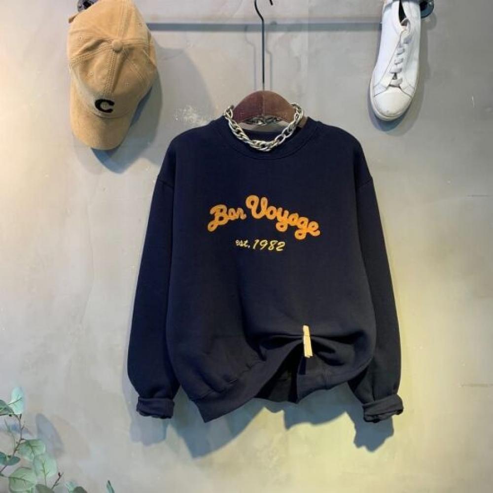 C S In The Room Boa fleeCe letterIng Embroidery Round neCk Men S SweatShirt 2Col