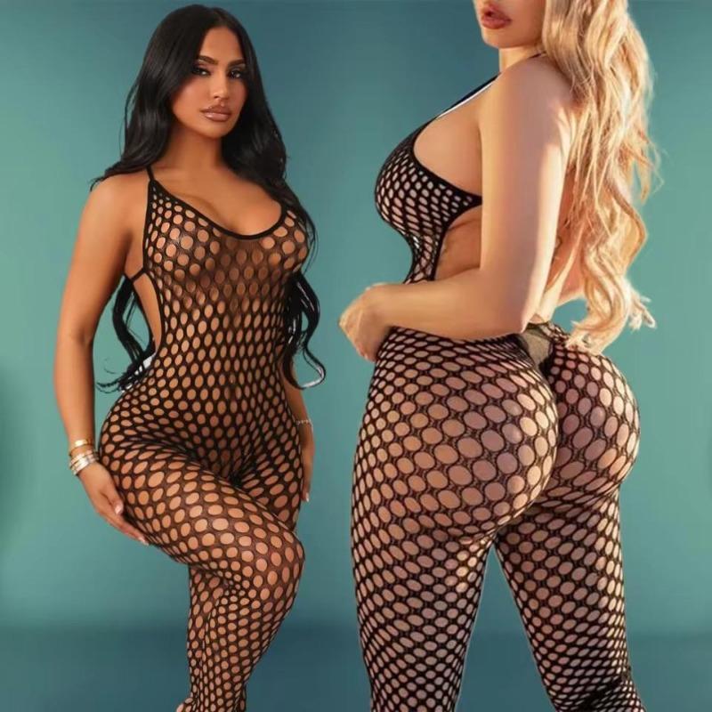 Sexy Adult Female Erotic Bodystockings Women Fishnet Open Crotch Catsuit Mesh Tights Lingerie Bodysuit Costumes Jumpsuit 651