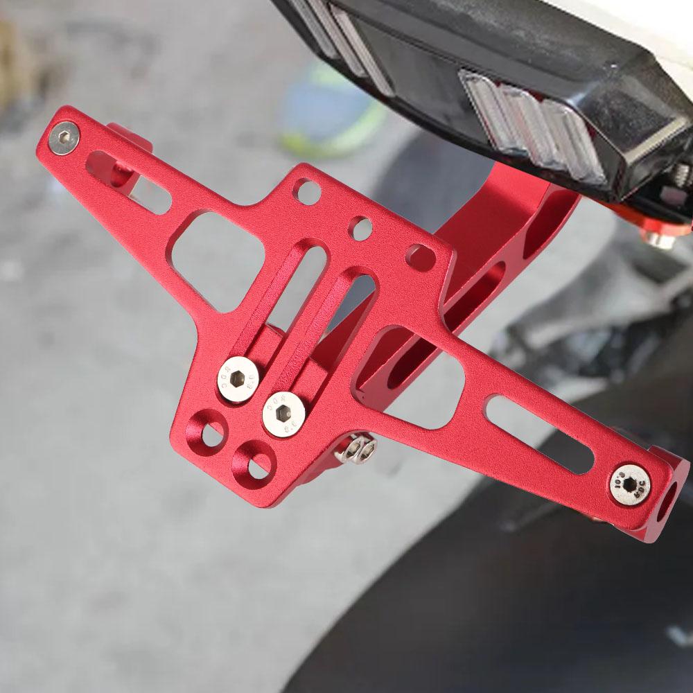 Motorcycle License Number Plate Bracket Rear Turn Signal Lamp Holder CNC LED Light Aluminum Fender Eliminator Kits Universal