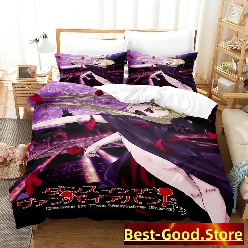 

Comforter New Dance In The Vampire Bund Bedding Set Print With Bed Soft Single Double Queen Super King Size Comforter (quilt)-EU Single(135*200cm)3pcs